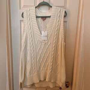 Show Me Your MuMu Cream V-Neck Sweater